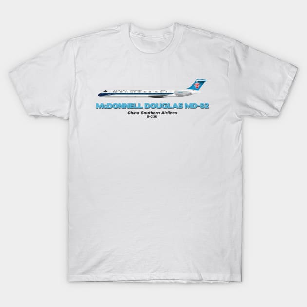 McDonnell Douglas MD-82 - China Southern Airlines T-Shirt by TheArtofFlying